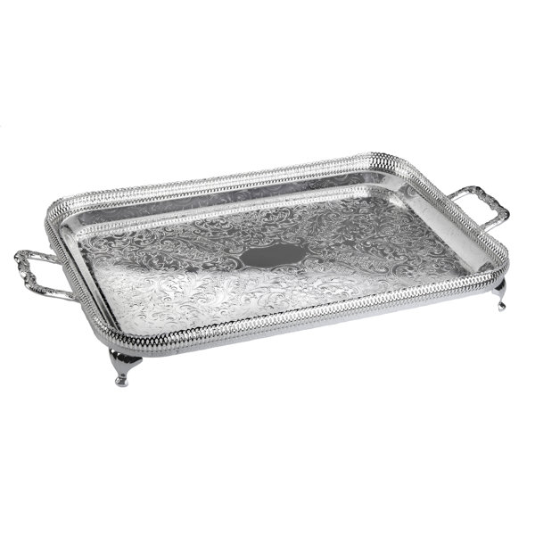 Corbell Silver Company Queen Anne Silver Plated Tray & Reviews Wayfair